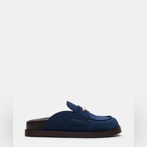 Steve Madden Tobin Navy Suede Slip-On Mule Flat (Size 8.5 women’s US) NWT - Picture 5 of 6